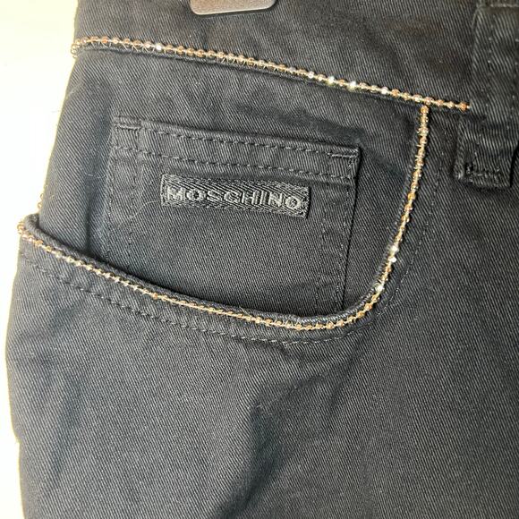 Moschino Women’s Donna Rhinestone Flare Pants Size 27 - Picture 3 of 9